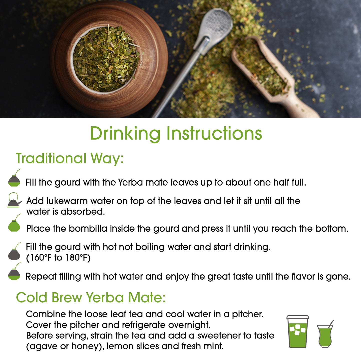 Organic Yerba Mate Tea Loose Leaf 400g (14 oz) Premium Unsmoked Organic Pure Leaf Traditional South American Yerba Mate New Large Leaf Cut No Dusts No Added Stems Loose